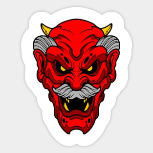 old oni mask Sticker